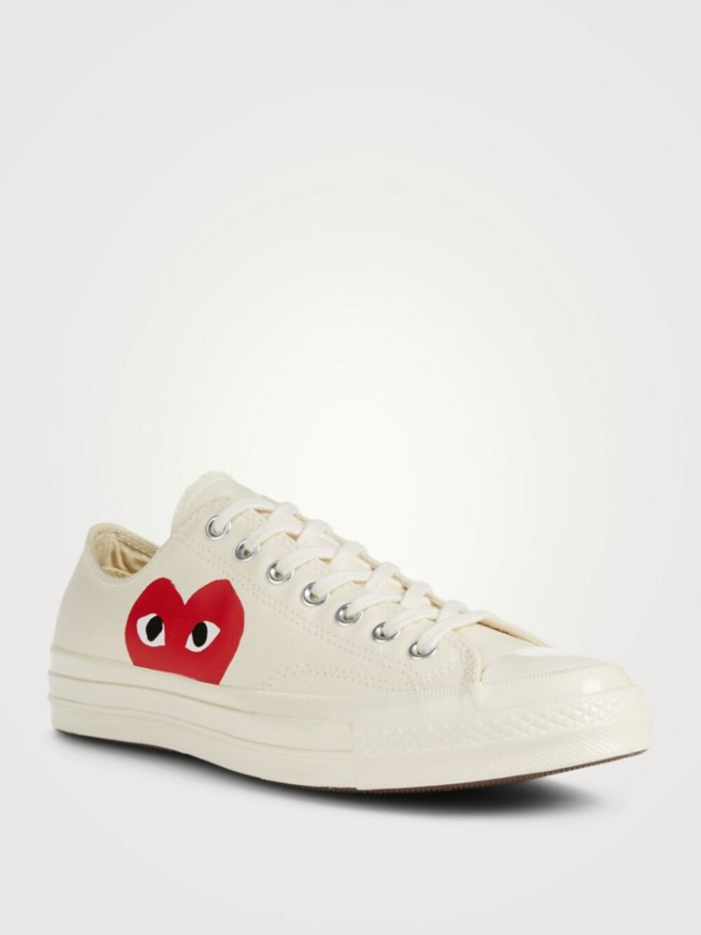CDG PLAY X Converse Sneakers White Low Top Half Heart